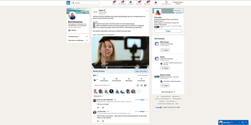 LinkedIn-advertentie in de tijdlijn